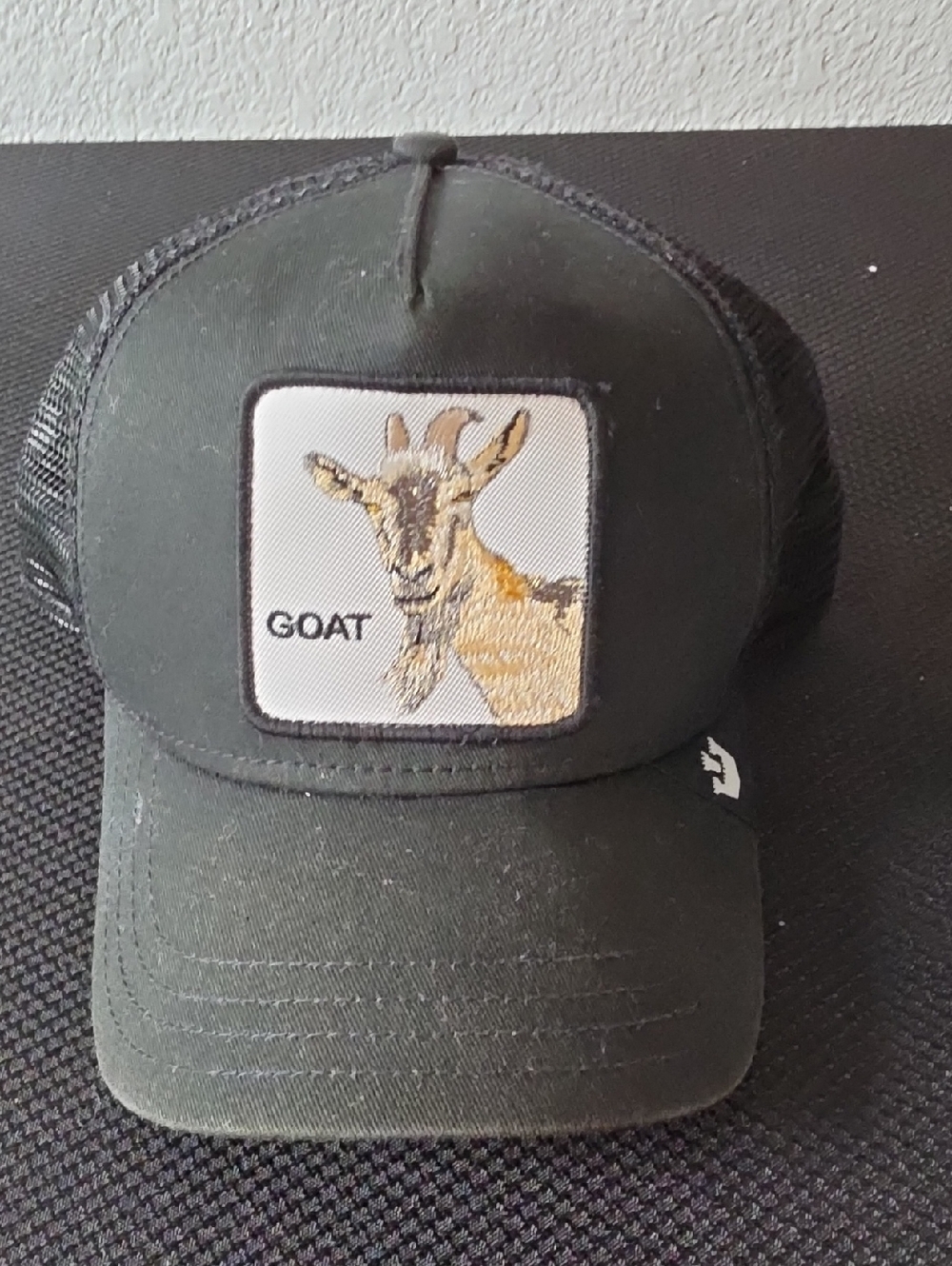 Goorin Bros Black Trucker Hat with The Farm Label